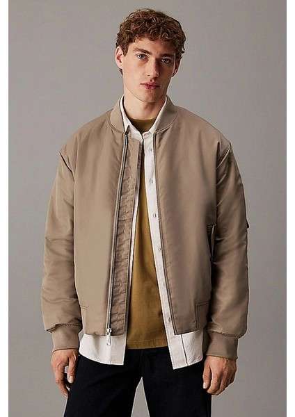 Calvin Klein Nylon Padded Hero Erkek Siyah Bomber Ceket