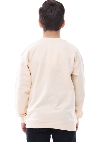 2'li Basic Şardonlu Çocuk Sweatshirt 3-10 Yaş Pudra-Krem indirimleri