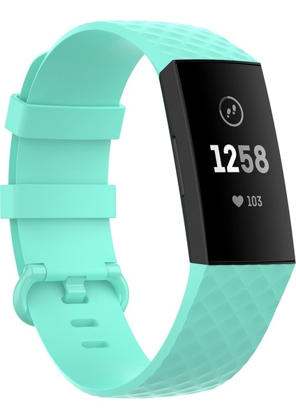 Fit Charge 4 / Charge 3 / Charge 3 Se Için 18MM Gümüş Renk Tokalı Tpu Bilek Kayışı Watch Band, Boyut: L (Zeytin Yeşili) (Yurt Dışından)