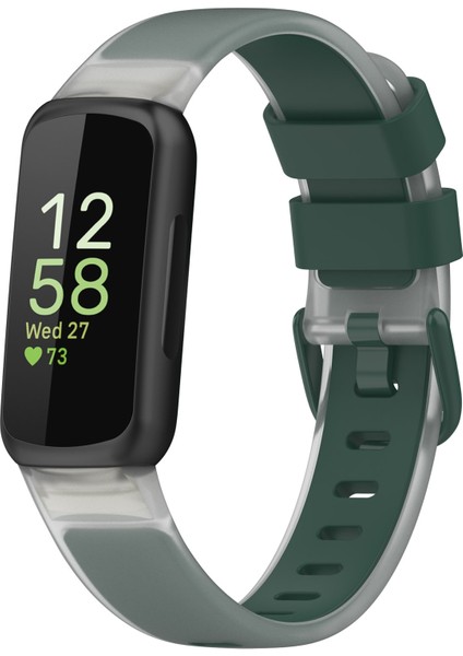 Fitbit Inspire 3 Için Iki Renkli Şeffaf Silikon Kayış (Yurt Dışından)