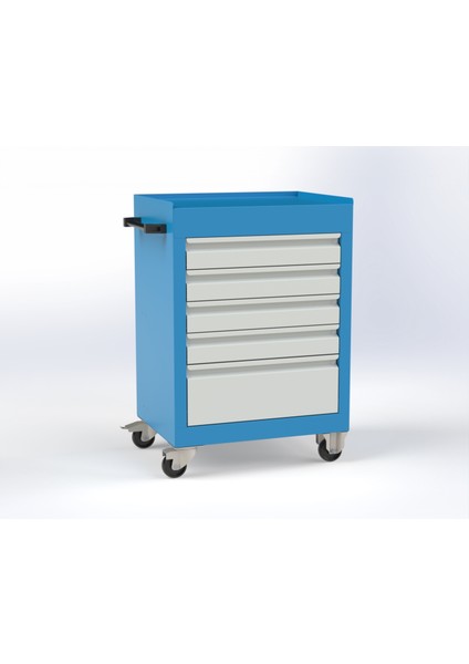 Takım Arabası Çekmeceli Dolap Mavi