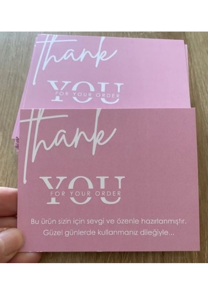 Teşekkür Kartı Pembe