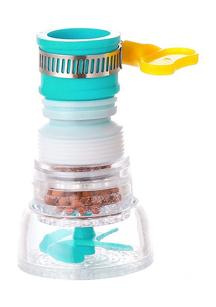 Mavi Stil Uzatılabilir Filtreli Duş Başlığı Ev Mutfak Sıçramaya Karşı Su Filtresi Musluğu Döner Su Süzgeci Musluk Uzatıcısı (Yurt Dışından)