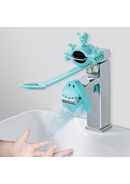 Mavi Stil A Çizgi Film Ev Banyo Çocuklar Sıçrama Geçirmez Su Musluğu Lavabo Kolu Uzatıcı Bebek El Yıkama Musluk Uzatma Su Borusu (Yurt Dışından) fiyatları