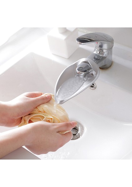 Pembe Tarzı Çocuklar Için El Yıkama Aracı Plastik Mutfak Taşınabilir Lavabo Kolu Uzatma Banyo Aksesuarı Düz Renk Musluk Uzatıcı (Yurt Dışından)