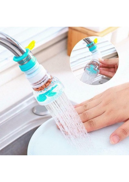F Filtre Taşı Stili ile Ev Dışı Için Aktif Karbonlu Su Arıtıcı Mutfak Bataryası Filtre Banyo Bataryası Filtre Arıtma Aracı - 360 Derece Dönebilen Bataryalı Nozul (Yurt Dışından)