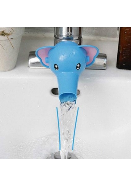 Mavi Stil Musluk Uzatma Lavabo Kolu Uzatma Bebek Çocuk Banyo Çocuklar El Yıkama Aracı Su Kanalı Uzatma Banyo (Yurt Dışından)