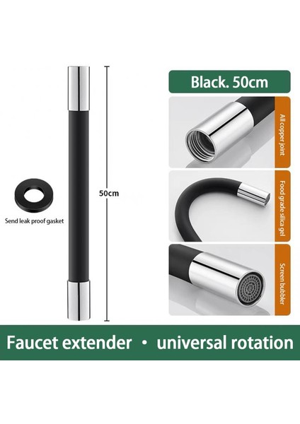 4 Puan Stili Evrensel 4 Nokta Bağlantı Lavabo Köpük Uzatma Hortumu 360° Dönebilen Esnek Musluk Bağlantısı Banyo Ürünleri (Yurt Dışından)