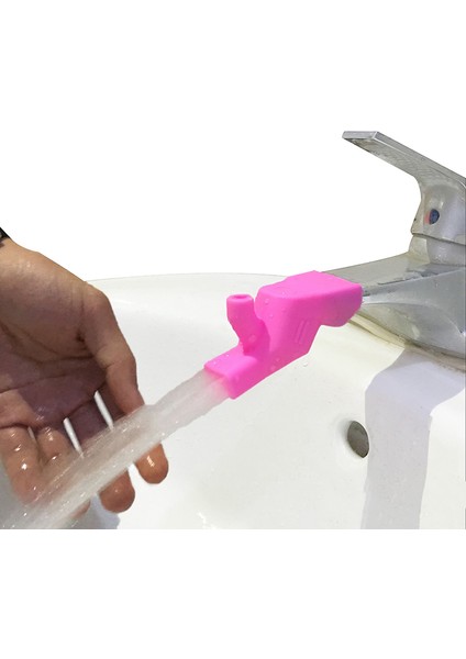 Pembe Tarzı Yeni Silikon Lavabo Uzatma Çocuklar Su Musluğu El Yıkama Banyo Aksesuarı Mutfak Aracı (Yurt Dışından) fiyatları