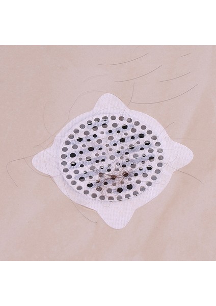 Mavi 10 Adet Tarzı 12CMX12CM Saç Tutucu Duş Tek Kullanımlık Filtre Etiketi Süzgeç Banyo Aksesuarları Ürünleri Banyo Mutfak Lavabo Eleği (Yurt Dışından)