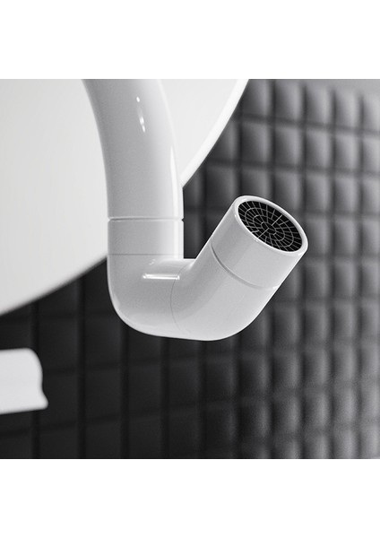 Beyaz Stil Evrensel Sıçrama Filtre Musluk 720 Derece Omnidirectional Döner Musluk Uzatıcı Su Geçirmez Banyo Mutfak Duş Lavabo Musluk (Yurt Dışından)