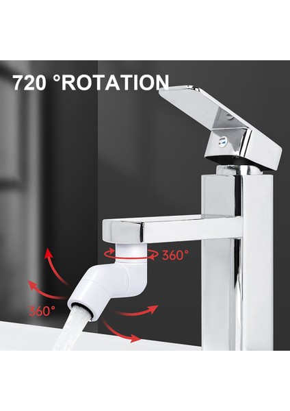 Beyaz Stil Evrensel Sıçrama Filtre Musluk 720 Derece Omnidirectional Döner Musluk Uzatıcı Su Geçirmez Banyo Mutfak Duş Lavabo Musluk (Yurt Dışından) fiyatları