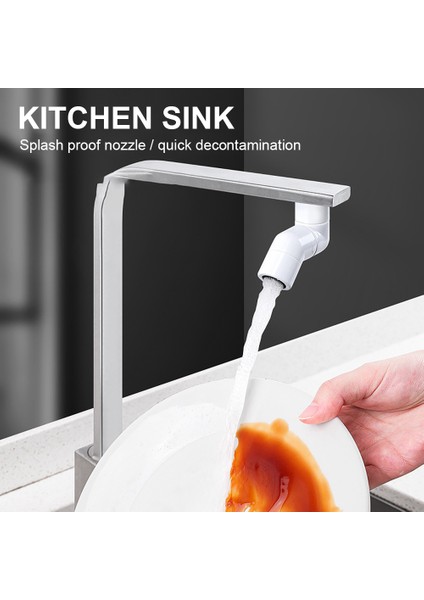 Beyaz Stil Evrensel Sıçrama Filtre Musluk 720 Derece Omnidirectional Döner Musluk Uzatıcı Su Geçirmez Banyo Mutfak Duş Lavabo Musluk (Yurt Dışından) modelleri