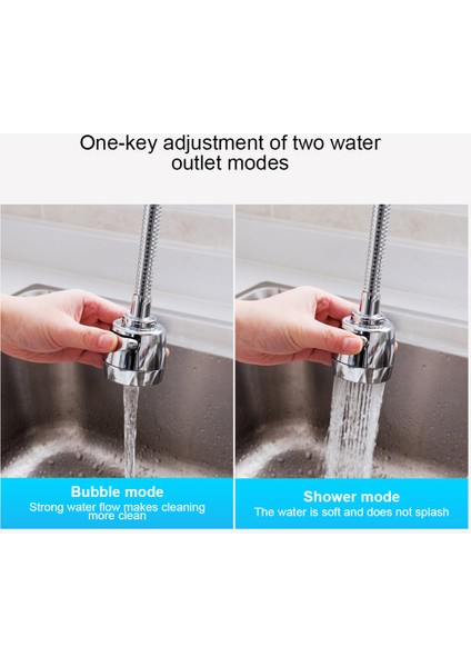 2(2 Mod) Stili Yazın 2 Modlu Musluk Tasarruflu Filtre Yüksek Basınçlı Püskürtme Başlığı 360 Derece Dönebilen Esnek Aerator Difüzör Vanası (Yurt Dışından) modelleri