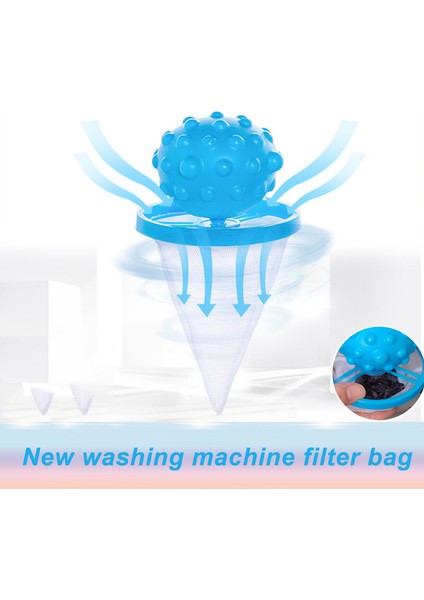 1 Adet Gri Tarzı 1 Adet Çamaşır Makinesi Filtre Temizleyici Pratik Yüzen Tüy Toplayıcı Temizlik Topu Torba Kirli Fiber Toplayıcı Ev Aleti (Yurt Dışından)