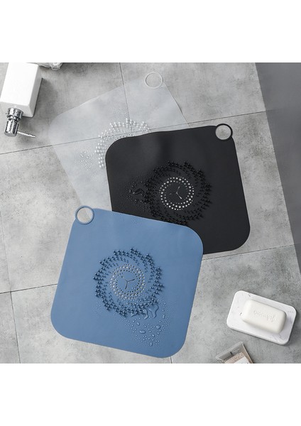 Mavi Stil Mutfak Banyo Lavabo Için Katılmayan Silikon Filtre Ekran Ev Floor Drain Yastığı (Yurt Dışından)