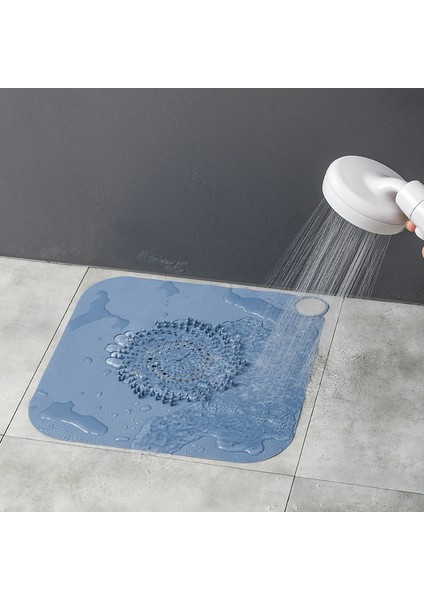 Mavi Stil Mutfak Banyo Lavabo Için Katılmayan Silikon Filtre Ekran Ev Floor Drain Yastığı (Yurt Dışından)