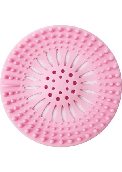 Pembe Tarzı Banyo Lavabo Gider Süzgeci Taşınabilir Silikon Gider Tıkanıklık Önleyici Mutfak Banyo Duş Gider Kapağı (Yurt Dışından)