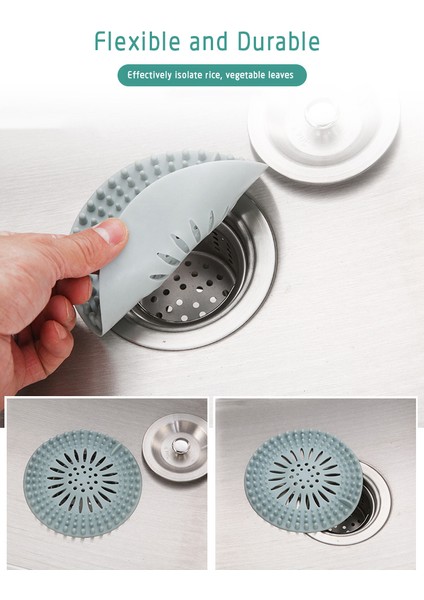 No.3 Tarzı Lavabo Kanal Filtresi Duş Lavabo Süzgeci Küvet Tıpası Silikon Lavabo Tıpa Kapak Saç Tutucuları Banyo Evrensel Zemin Filtresi (Yurt Dışından) fırsatları
