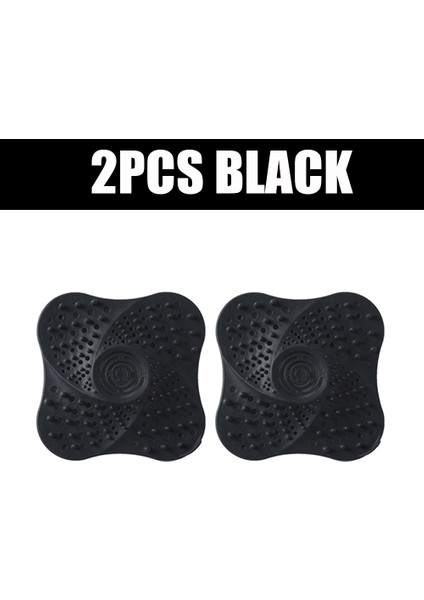 2 Adet Siyah Stil Evrensel Kat Gider Kapağı Banyo Lavabo Süzgeci Zemin Kapağı Mutfak Kanalizasyon Süzgeci Banyo Duş Kapağı Zemin Lavabo Gider Süzgeci Saç Tutucu (Yurt Dışından)