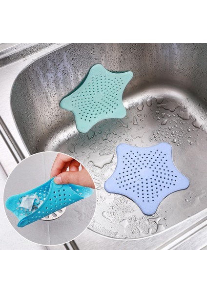 Açık Mavi Tarzı Tıkanmayı Önleyen Lavabo Tıkaçı Banyo Zemin Süzgeci Saç Tutucu Kanalizasyon Ağzı Süzgeç Silikon Emici Mutfak Lavabo Filtresi (Yurt Dışından) fiyatları