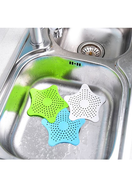 Pembe Stil 15X14CM Filtreli Mutfak Banyo Lavabo Filtreli Beşgen Anti-Tıkanıklık Çöp Emme Plastik Drenaj Kapağı (Yurt Dışından)