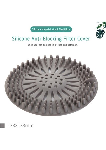 Gri Tarzı Süzgeç Lavabo Saç Filtresi Banyo Mutfak Zemin Tahliye Atık Lavabo Süzgeci Süzgeç Ağı Tutucu Kapağı Engelleyici Mutfak Tıkanıklığına Karşı (Yurt Dışından)