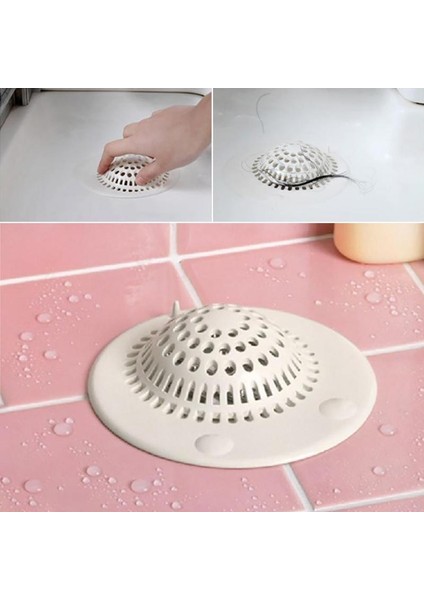 L Beden Silikon Saç Tutucu Banyo Lavabo Süzgeci Duş Kapağı Mutfak Banyo Bak Filtre Aracı (Yurt Dışından)