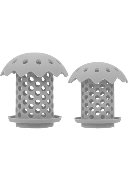 2 x Sililcone Gri Stili Hoomın Duş Lavabo Gider Kapağı Banyo Takı Kıl Toplayıcı Lavabo Filtresi Saçların Tıkanmasını Önler - E-Ticaret Başlığı (Yurt Dışından)