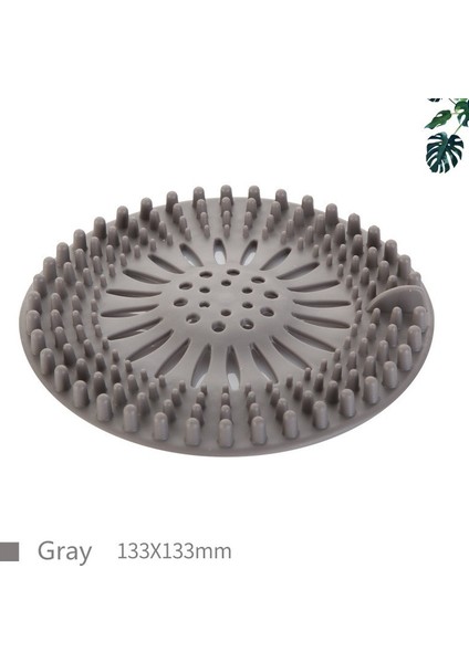 Gri Tarzı Silika Jel Lavabo Kanal Filtresi Zemin Süzgeci Su Saç Tutucu Banyo Yakalayıcı Duş Kapağı Mutfak Banyo Tıkanıklık Önleyici (Yurt Dışından)