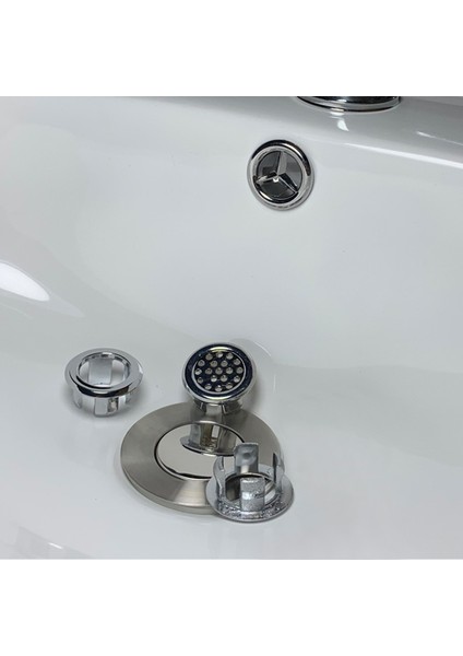 B Tarzı 10 Parça Banyo Lavabo Yuvarlak Halka Taşma Yedek Kapağı Plastik Altın Kaplamalı Tertemiz Aksesuarlar (Yurt Dışından) indirimleri