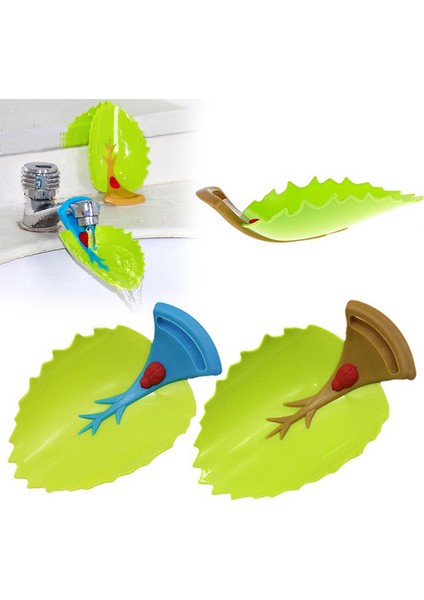 No.1 Tarzı 13,7 cm Yaratıcı Çizgi Film Çocuk Musluk Uzatma El Yıkama Yardımcı Yaprak Lavabo Taşınabilir Banyo Küvet Mavi Kahverengi Yaprak Damaryolu (Yurt Dışından) fiyatları