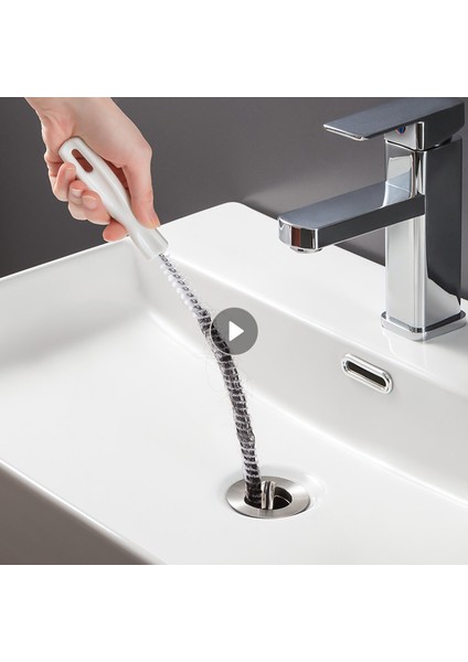 Sarı Stil 1 Bilgisayar 45CM Taşınabilir Boru Temizleme Şerit Saç Fırçası Temizleyici Bükme Lavabo Tahliye Temizleyici Çubuklar Tıkanıklık Giderme Temizleme Mutfak Plastik Şerit (Yurt Dışından)