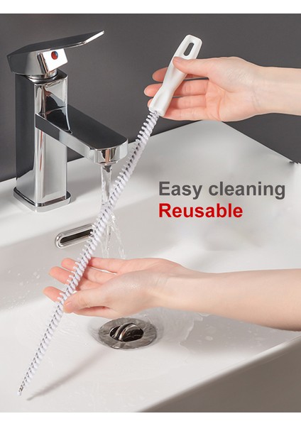 Sarı Stil 1 Bilgisayar 45CM Taşınabilir Boru Temizleme Şerit Saç Fırçası Temizleyici Bükme Lavabo Tahliye Temizleyici Çubuklar Tıkanıklık Giderme Temizleme Mutfak Plastik Şerit (Yurt Dışından)