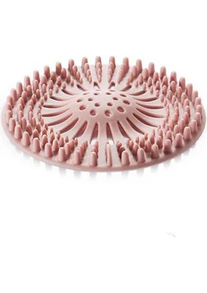 Pembe Tarzı Pembe Lavabo Süzgeci Saç Toplayıcı Kauçuk Duş Banyo Zemin Filtresi Su Tıpası Silikon Banyo Mutfak Kokusuz Takma (Yurt Dışından)