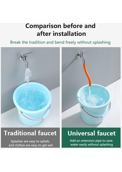 30 cm Sarı Stil 360 Derece Dönebilen Musluk Uzatma Genişletici Banyo Balkon Musluk Uzatma Sıçramaya Karşı Koruma Aparatı Evrensel (Yurt Dışından) fiyatları