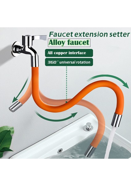 30 cm Sarı Stil 360 Derece Dönebilen Musluk Uzatma Genişletici Banyo Balkon Musluk Uzatma Sıçramaya Karşı Koruma Aparatı Evrensel (Yurt Dışından) modelleri