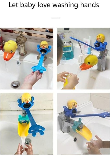 Sarı Stil Çocuklar Için Banyo Musluğu Kolu ve Nozül Uzatıcısı Sprey Geçirmez Uzatma Bataryası Karikatür Silikon Kolu Uzatıcı Lavabo Kolu (Yurt Dışından)