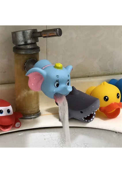 Ayı Stili Sevimli Hayvan Musluk Uzatma Aparatı Çocuklar El Yıkama Lavabo Su Musluk Uzatma Sıçrama Geçirmez Ağız Uzantısı Çocuk Banyo Oyuncakları (Yurt Dışından)