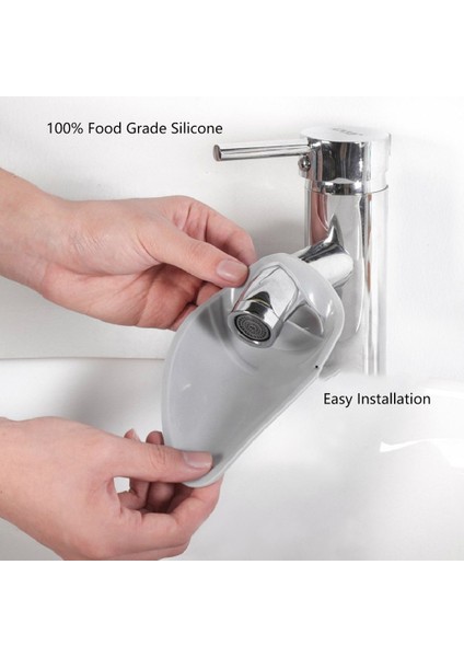 Gri Tarzı Adorehouse Silikon Musluk Uzatma Lavabo Kolu Uzatma Çocuklar El Yıkama Kılavuzu Aracı Sıçrama Geçirmez Nozül Banyo Aksesuarları (Yurt Dışından) fırsatları