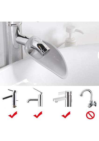Gri Tarzı Adorehouse Silikon Musluk Uzatma Lavabo Kolu Uzatma Çocuklar El Yıkama Kılavuzu Aracı Sıçrama Geçirmez Nozül Banyo Aksesuarları (Yurt Dışından) indirimleri