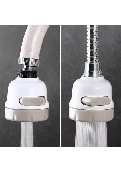 8(3 Mod) Stili Yazın 3 Modlu Tasarruflu Musluk Aerator Filtre Yüksek Basınçlı Püskürtme Başlığı 360 Derece Dönebilen Esnek Aerator Difüzörü (Yurt Dışından) fiyatları