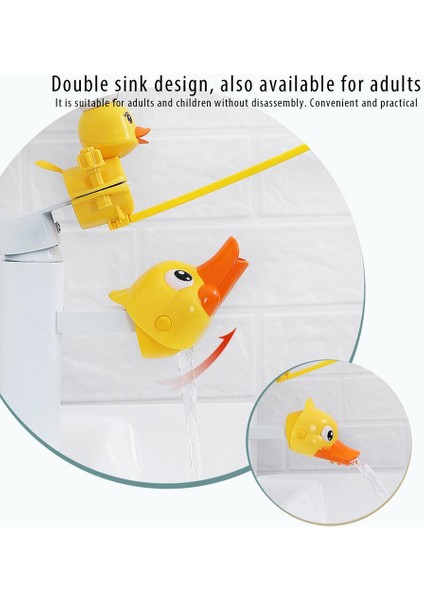 B Tarzı Karikatür Ördek Şekilli Musluk Uzatıcı Tpe Silikon Uzatma Musluk Lavabo Su Sıçramasını Önleyici Uzunluğu Uzatma Ince Su Yönlendirici (Yurt Dışından) fırsatları
