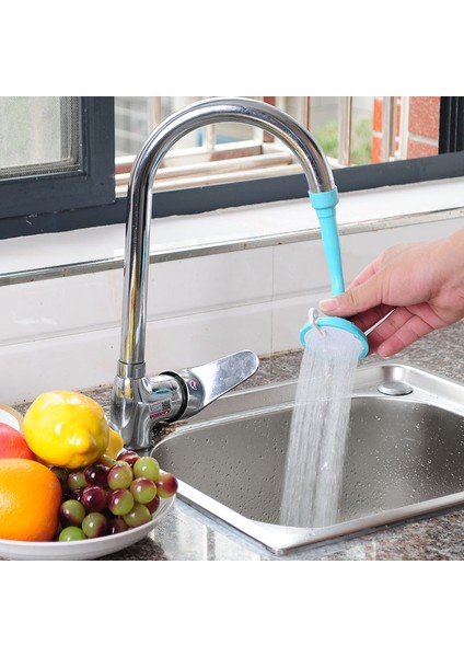 Uzun Pembe Tarzı Ev ve Mutfak Aksesuarları Ayarlanabilir Musluk Duş Püskürtücü 360 Derece Döner Su Musluğu Uzatıcı - Boyut 2 (Yurt Dışından) indirimleri