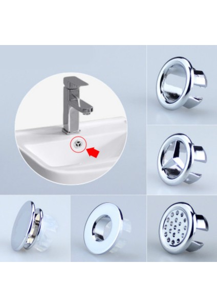B Tarzı Banyo Bat Spare Yedek Yuvarlak Taşma Kapağı Düzenleyici Süs Halkası Çift Halka Taşma Bağlantısı Banyo Aksesuarları (Yurt Dışından) fırsatları
