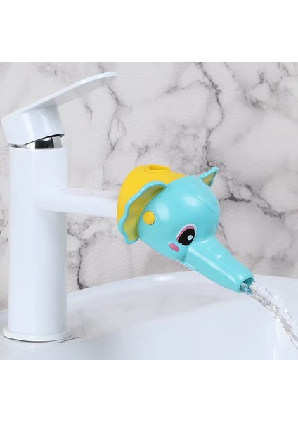 Mavi Stil Musluk Uzatıcı Çocuk El Yıkama Aracı Bebek Evrensel Çizgi Film Silikon Uzatma Sıçrama Geçirmez Musluk Rehberi Lavabo (Yurt Dışından)