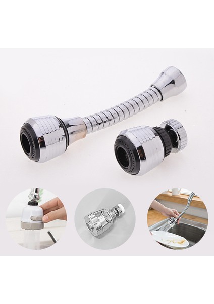 No.1 Tarzı Esnek Dönebilen 360 Derece Paslanmaz Çelik Lavabo Uzatma Borusu Su Musluğu Filtresi ile Mutfak Musluğu Uzatıcı (Yurt Dışından) fiyatları