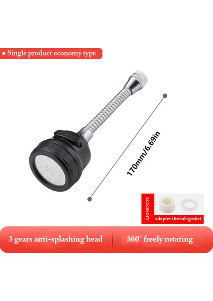 5 Stili Yazın Yeni 3 Modlu Musluk Tasarruf Filtre Yüksek Basınçlı Püskürtme Başlığı 360 Derece Dönebilen Esnek Musluk Filtresi (Yurt Dışından)