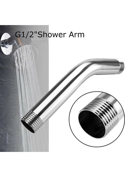 Gümüş Tarzı 1 Parça Uzun Duş Başlığı Musluk Uzatma Kolu Paslanmaz Çelik Su Uzatma Borusu Krom Duvara Montaj Banyo Ürünleri Aracı Yeni (Yurt Dışından) modelleri