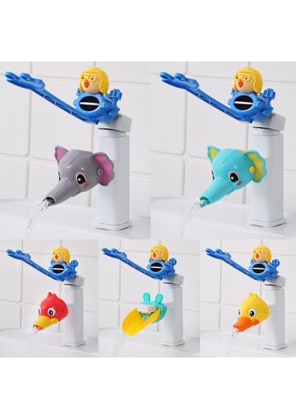 G Tarzı Karikatür Ördek Şekilli Musluk Uzatma Kiti Silikon Bebek El Yıkama Musluk Uzantısı Sıçrama Geçirmez Su Boru Banyo Aksesuarları (Yurt Dışından) fiyatları
